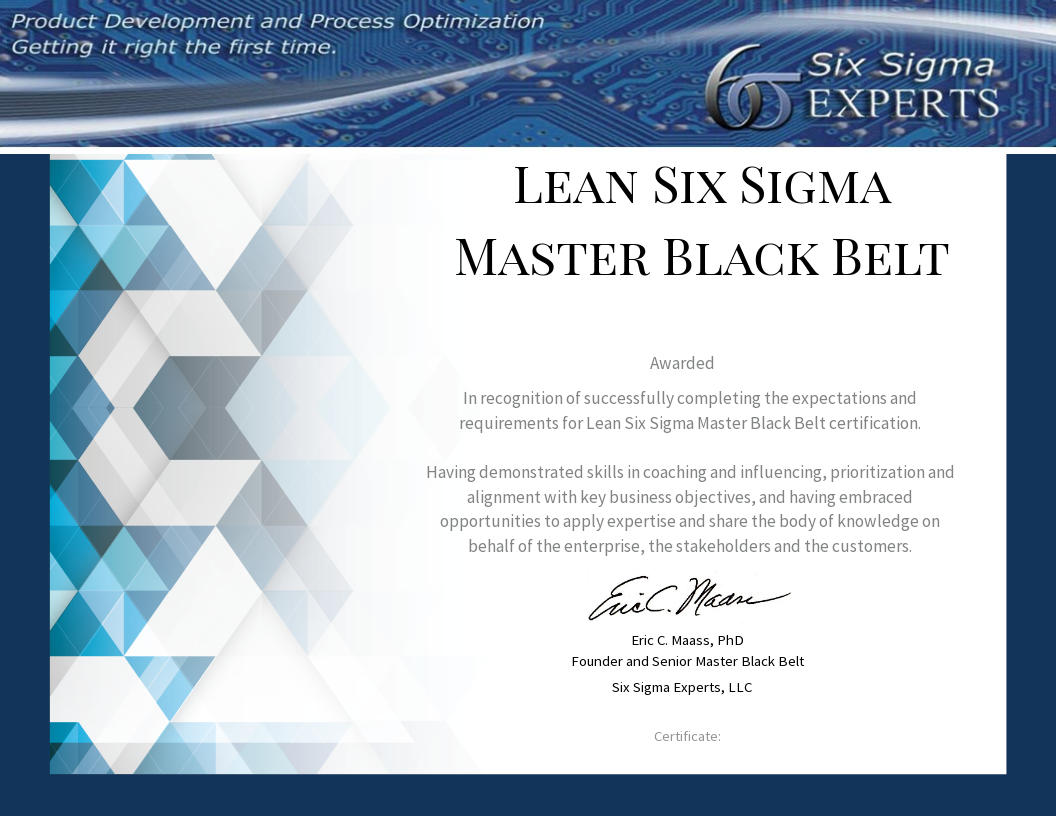 Lean Six Sigma Master Black Belt • Six Sigma Experts • Accredible ...