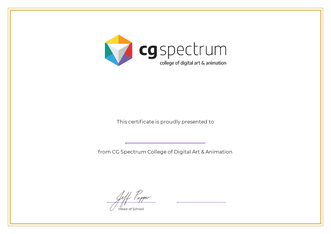3D Animation Diploma • CG Spectrum College of Digital Art & Animation •  Accredible • Certificates, Badges and Blockchain
